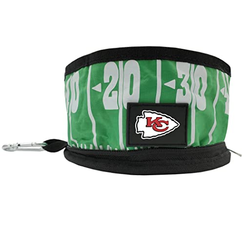 NFL Kansas City Chiefs Pets First Collapsible Dog Travel Bowl Set, 2 Pack Food and Water Bowls for Dogs, Best Portable & Lightweight Leak-Proof Dog Bowls for Travel - color: Kansas City Chiefs, style: 2 Pack