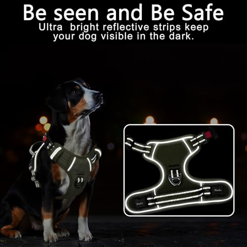 Timos Dog Harness Small Sized, No Pull Pet Harness with Neck Lockable Snap,No Choke Front Clip Dog Reflective Vest,Adjustable Metal Rings 3 Buckles,Easy Control Handle for Small Dogs Green S - color: Lock Green, size: Small (Pack of 1)