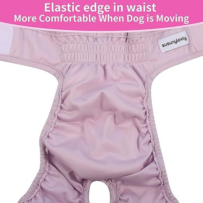 Washable Female Dog Diapers for Extra Small Dogs,Pack of 4 Reusable Puppy Diapers Super Absorbent Dogs Pants in Period,Heat Cycle,Incontinence,Excitable Urination,XSmall - size: X-Small