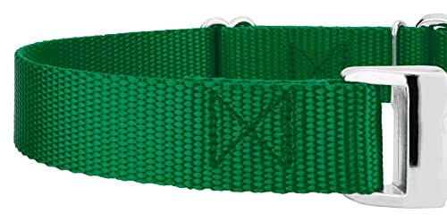 Country Brook Petz - Martingale Dog Collar - Heavy Duty Nylon Adjustable Martingale Dog Collar with Premium Buckle for Small Medium Large Breeds (5/8 Inch, Extra Small, Christmas Green) - color: Christmas Green, size: Extra Small (Pack of 1)