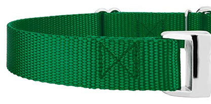 Country Brook Petz - Martingale Dog Collar - Heavy Duty Nylon Adjustable Martingale Dog Collar with Premium Buckle for Small Medium Large Breeds (5/8 Inch, Extra Small, Christmas Green) - color: Christmas Green, size: Extra Small (Pack of 1)