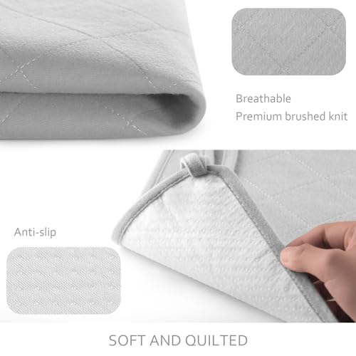 Waterproof Dog Crate Mat with Rope 2 Pack (30’’X19’’), Washable Pee Pads for Dogs, Non-Slip Training Pads for Dogs, Fits 30 Inch Dog Crate - size: Medium 30"X19"