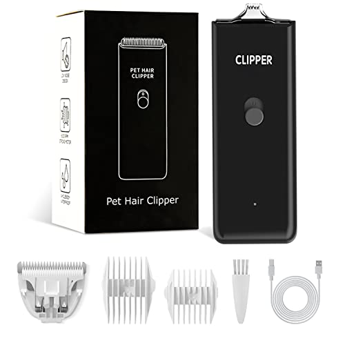 Feet Hair Trimmer, Dog Clippers,Quiet Washable USB Rechargeable Cordless Dog Grooming Kit,Electric Pets Hair Trimmers Shaver Shears for Dogs and Cats Black - color: Black 2 Blades