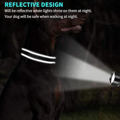 Custom Reflective Dog Collars with Embroidered Name and Phone Number, Soft Neoprene Padded Breathable Nylon Personalized Pet Collar Adjustable for Large Medium Small Dogs