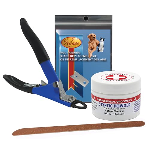 Resco Deluxe Dog Nail Clippers - Professional USA-Made Guillotine Trimmer - Heavy Duty Steel - Small/Medium Kit - size: Small/Medium Kit