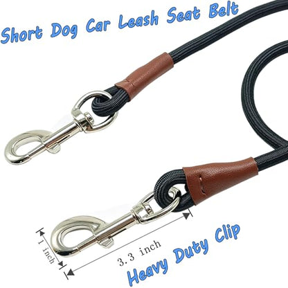 MayPaw Training Tie Down- Short Dog Tether Indoor- Strong Rope Dog Car Leash Seat Belt- 5 Sizes Vehicle Safety Restraint Lead for Small Medium Large Dogs, 33 Inch - size: 33 Inch/84 CM