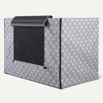 Amazon Basics Dog Cage Cover for 42-inch Wire Crates, Heavy-Duty with Zippered Panels - size: 42"L x 27"W x 31"H