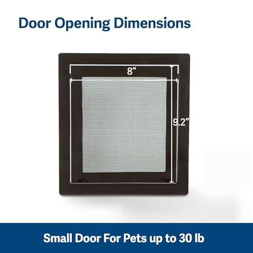 PetSafe Pet Entry for Screen Doors, Windows, and Porches - Size Small for Dogs and Cats up to 30 lb Easy Access Brown(Pack of 6) - size: Small (Pack of 6)
