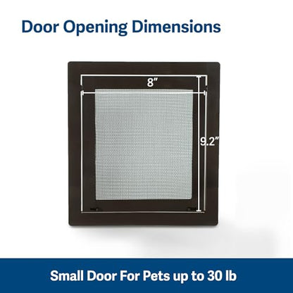 PetSafe Pet Entry for Screen Doors, Windows, and Porches - Size Small for Dogs and Cats up to 30 lb Easy Access Brown - size: Small (Pack of 1)