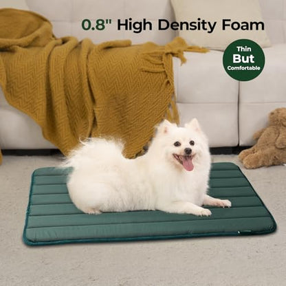 BALANCE Dog Crate Pad, Dog Foam Crate Mat Kennel Pad, Washable Water-Resistant Pet Bed Flat Dogs Cage Mat for Large Dogs - color: Green, size: 36.0"L x 23.0"W x 0.8"Th