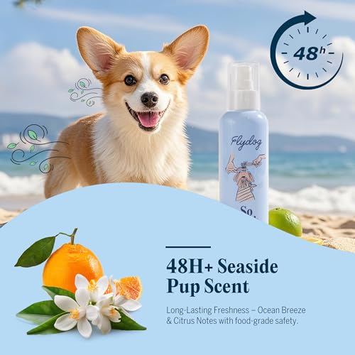 FlyDog Detangler Combo for Dogs & Cats – Leave-in Hair Detangler Spray for Tangle-Free Grooming & Tailored Comb for Dematting & Deshedding | Coat Conditioner | Deodorizing & Long-Lasting Freshness