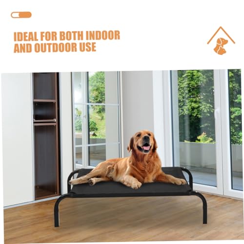 POPETPOP Breathable Mesh Dog Cot Replacement Cover for Indoor and Outdoor Use Easy to Cover for Small Dogs Fits Standard Cot - size: 77.00X62.00X0.80CM