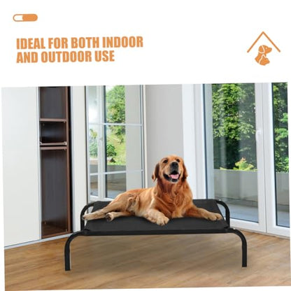 POPETPOP Breathable Mesh Dog Cot Replacement Cover for Indoor and Outdoor Use Easy to Cover for Small Dogs Fits Standard Cot - size: 77.00X62.00X0.80CM