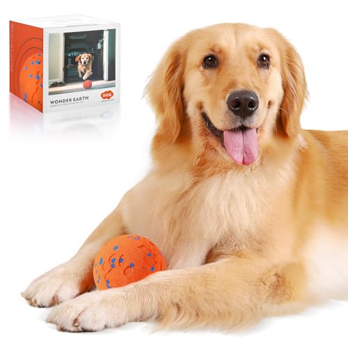 Smart Interactive Dog Toys,Vibrating Dog Ball,Pet Bounce Ball for Dogs (Small & Large),Chew-Proof Shell,Automatic Moving/Bouncing/Rotating, E-TPU Material,Ip68 Waterproof - color: Orange