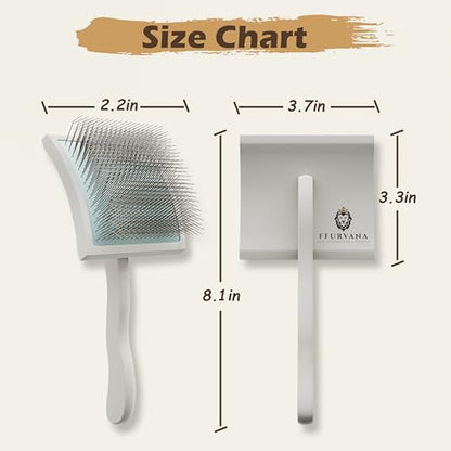 Slicker Brush for Dogs, for Golden Doodles with Long Hair, for Large Pet Dogs, Grooming Pet Hair, Cream White(Large) - color: Cream White