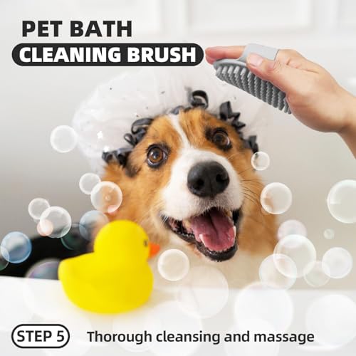 Dog Brush for Shedding, 7 PCS Dog Grooming Brush Kit, Undercoat Rake, Slicker Brush, Deshedding Comb, Bath Brush, Nail Clipper for Long & Short Haired Dogs & Cats, Black - color: A-Black