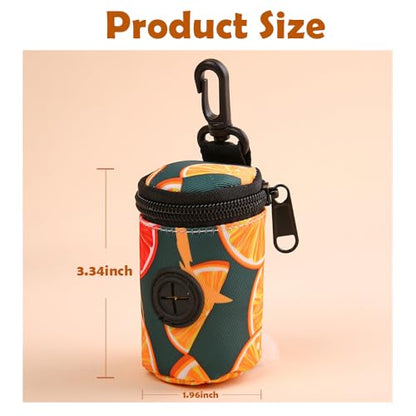 Dog Poop Bag Holder for Leash, Doggie Waste Bag Dispenser, Soft Fabric Dog Poop Bag Holder for Walking Accessories (Red) - color: Red