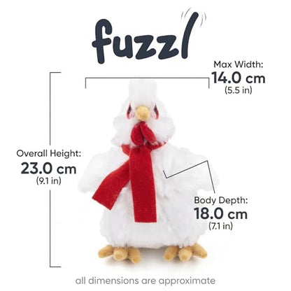 Fuzzl Plush Super Soft Cheeky Chicken - Snow White Dog Toy & Comforter – Cuddly Plush with Squeaker, Gentle Dog Toy for Puppies & Small to Medium Dogs - style: Snow White Hen