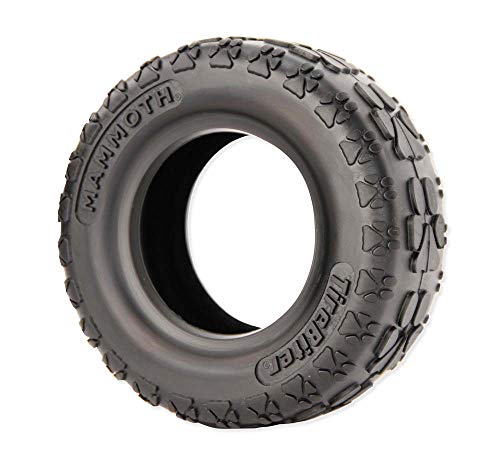 Mammoth TireBiterII – Natural Rubber Dog Toys for Extreme Chewers – Dog Toys for Extra Long Interactive Play – Aggressive Chewer Toys for Medium - Large Dogs - Large 6” - size: Large 6", style: Tire
