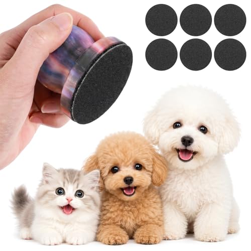 Dog Nail File with 6Pcs Replaceable Filing Disc, Dog Scratch Board for Safe and Easy Nail Care, Dogs Nails Scratch Board Ensures Smooth and Healthy Nails for Dogs and Cats