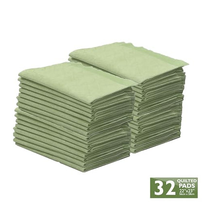 Four Paws Wee-Wee Superior Performance Bamboo Pee Pads for Dogs, Earth Friendly Dog & Puppy Potty Training Pads, Crate Liners, Housebreaking Supplies, 22" x 23" (32 Count) - size: 32 Count