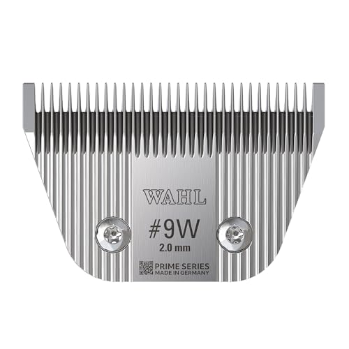 Wahl Pro Animal Wide Prime Series Blades - Professional Fine Tooth Pet Clipper for Horse, Cat & Dog Grooming - Made from High-Carbon Steel - #9W, 2.0mm - size: #9W