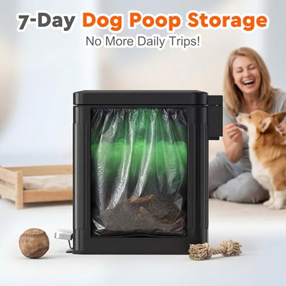 Dog Poop Trash Can Outside - Odor Control & Waterproof, 2.7Gal Metal Pet Waste Garbage Can with Lid & Foot Pedal - Includes 30 Bags, a Bag Holder, and Lawn Stakes for Outdoor Security - size: Medium-2.7 Gallon