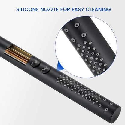High pressure Round Handheld Shower Head Only, Anti-clog Nozzles, 2 In 1 Function Replacement Shower Wand with Handheld to Clean Tub, Tile & Pets, Rain Shower Head for Bathroom (Matte Black) - color: Matte Black