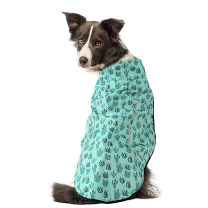 Mile High Life Dog Raincoat, Adjustable Waterproof Reflective Rain Jacket for Small Medium Large Dogs, Lightweight Breathable Pet Rain Coat with Leash Hole(Green Cactus,XXS Chest 16-19") - color: Green Cactus, size: XXS Chest 16"-19"