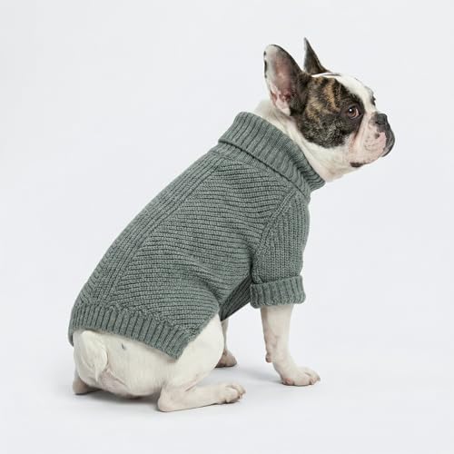 Fitwarm Dog Turtleneck Sweater, Thermal Knitted Pet Coat, Dog Winter Clothes for Small Dogs, Cat Apparel, Heather Grey, Small - color: Heather Grey, size: Small