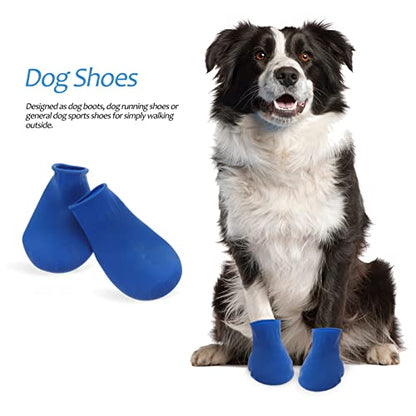 UKCOCO Dog Boots Size S – Waterproof Rubber Sole Paw Shield for Rain, Snow & Mud, Non-Slip Grip for Outdoor Walks, Fits Small Dogs