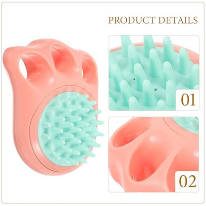 DOITOOL Pet Bath Massage Brush for Dogs and Pets with Comfortable Silicone Grip, Ergonomic Shape, and Shampoo Dispenser for Easy Bathing and Grooming