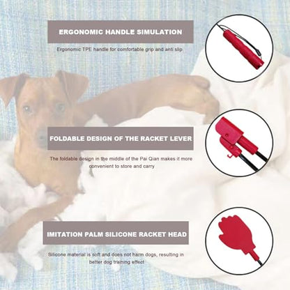 Dog Flirt Pole, Silicone Head Training Stick with Fiber Rod, Dog Flirt Pole for Large Dogs, Household Pet Supplies with Ergonomic Handle, Pet Training Equipment Multifunctional for Puppies