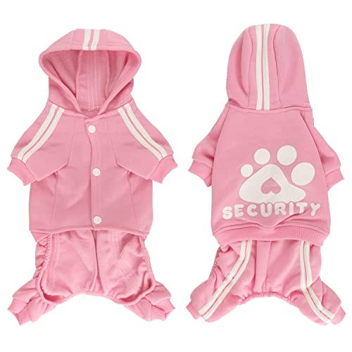 Dog Hoodie & Sweatshirt - Soft & Warm Dog Outfit Pullover for Small, Medium & Large Dogs & Cats (Pink, Small) - color: Pink, size: Small