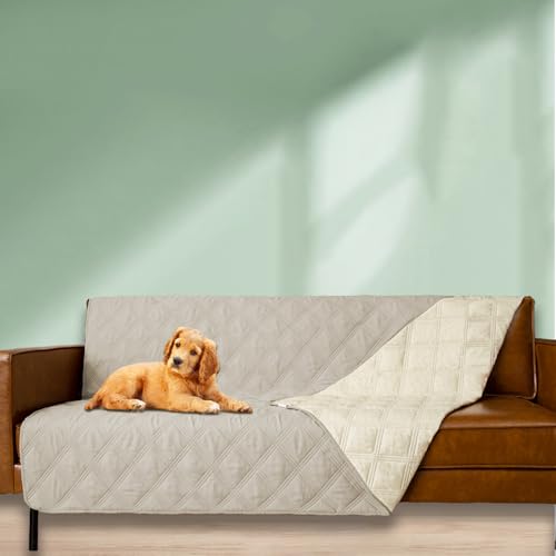 Ameritex Waterproof Dog Bed Cover Pet Blanket with Anti-Slip Back for Furniture Bed Couch Sofa - color: Khaki, size: 30x60 Inch (Pack of 1)