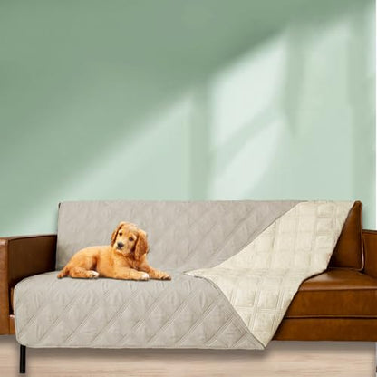 Ameritex Waterproof Dog Bed Cover Pet Blanket with Anti-Slip Back for Furniture Bed Couch Sofa - color: Khaki, size: 30x60 Inch (Pack of 1)