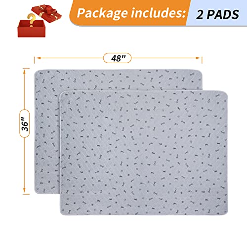 Washable Puppy Pads 2 Pack,Absorbent Washable Pee Pads for Dogs, Reusable Whelping Pads, Non-Slip Pet Mats Floor Protector for Couch Cover, Crate, Potty Training -36x48 - size: 36X48" (Pack of 2)