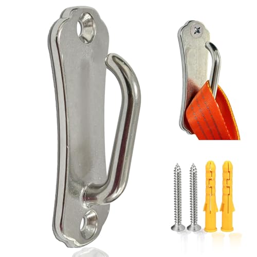 Stainless Steel Dog Tie-Out Hook,Heavy Duty Wall Mounted Leash&Chain Anchor,Rust-Proof for Yard&Patio,Secure Dog Parking System for All Size Dogs - size: Large