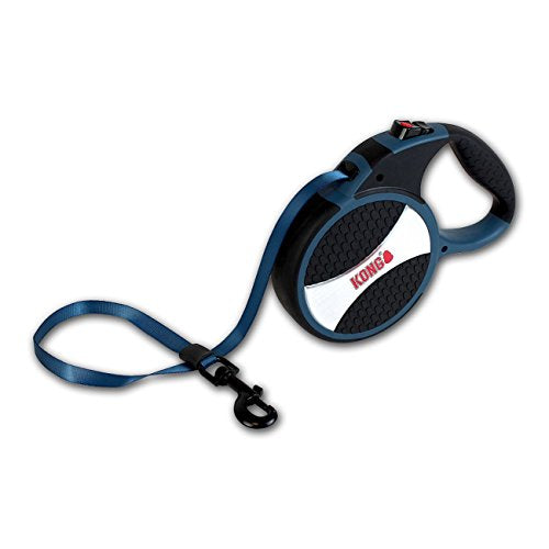 Alcott Kong Explore Retractable Dog Leash, Large, Blue, 24' Long,KNG EXP LG BL - color: Blue, size: Large 24'