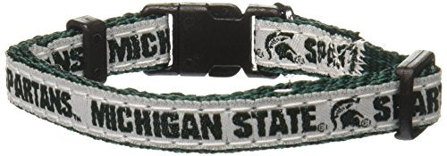 COLLEGE MICHIGAN STATE SPARTANS Dog Collar, Small - color: Michigan State Spartans, size: Small