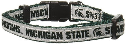 COLLEGE MICHIGAN STATE SPARTANS Dog Collar, Small - color: Michigan State Spartans, size: Small