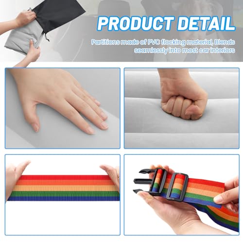 BBTO Inflatable Car Backseat Divider, Car Seat Divider, Portable Back Seat Rest for Kids to Stop Fighting Reduce Stress for Parents on Long Driving
