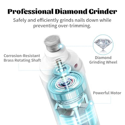 Silent Groom Pro Nail Grinder 2026 New with 2 LED Light & 3-Speed 2000mah Battery Professional Quiet Painless Paws Grooming & Smoothing for Small Medium Large Dog (1+2*Replacement Head LUCKYTROVE)