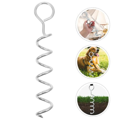 GLEAVI Dog Tie Out Stake Heavy Duty Spiral Ground Anchor Metal Stake for Large Dogs Outdoor Yard Pet Tether with Handle Sturdy Portable