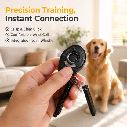dog training clickers，puppy training tools，cat clicker trainer,Black | Pet Training Clicker for Cats Puppy Birds cat. Perfect for Behavioral Training 2-Pack