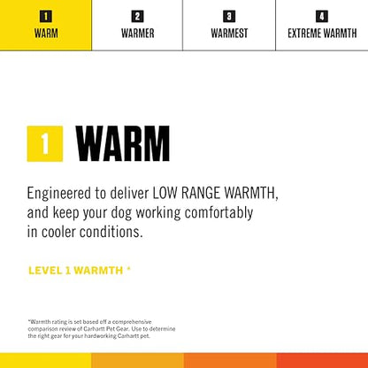 Carhartt Durable Dog Rain Jacket W/Waterproof Storm Defender Material and Adjustable Straps, Carhartt Brown/Black, Medium - size: Medium
