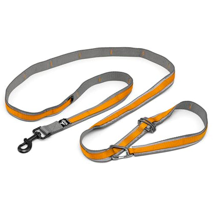 Kurgo 6 in 1 Quantum Leash, Hands Free Leash for Dogs, Running Belt Lead, Crossbody & Waist Belt Style, Reflective, Carabiner Clip, for Training, Hiking, or Jogging, 4 Colors