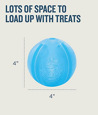 Outward Hound Guru Treat-Dispensing Puzzle Ball Dog Toy, Blue - color: Blue
