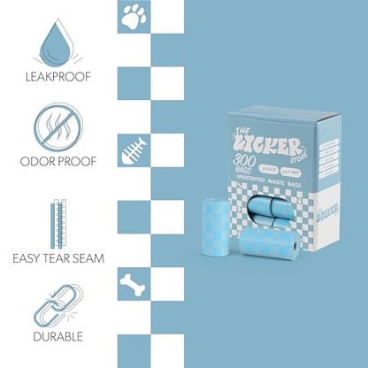 13 in. x 9 in. Extra Thick Leak Proof Unscented Dog Poop Bags, Blue (300 Count, 20-Rolls) - size: 300 Count (Pack of 1)