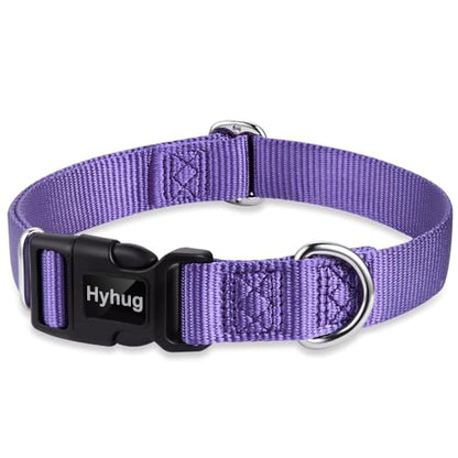 Hyhug Small Dog Collar Quick-Release Purple| Heavy-Duty Nylon Puppy Collar, Adjustable & Durable Pet Supplies for Boy & Girl Dogs (Small, Ultra Violet) - color: Ultra Violet, size: Small